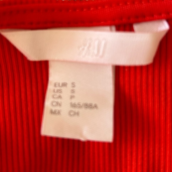 H&M Red Ribbed Bodycon Dress - Picture 6 of 7
